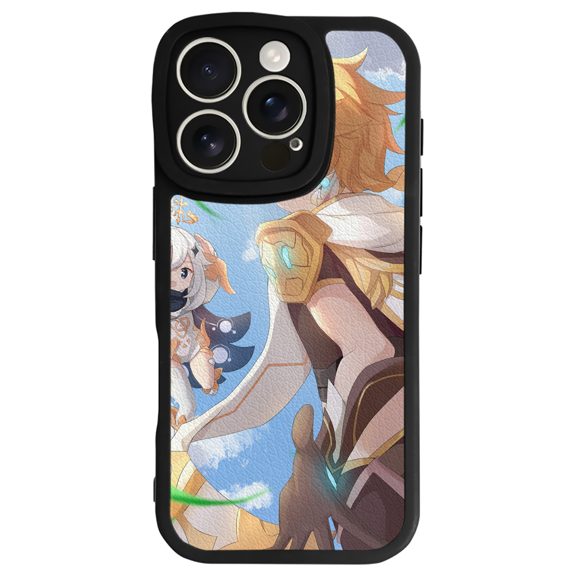 げんし神 genshin 【iPhone 16シリーズ対応】シリコンスマホケース（レザー調） 材質：シリコン